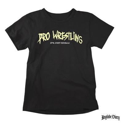 pro wrestling t-shirt Our pro wrestling merch is designed to capture the high-octane energy of a live show. This professional wrestling t-shirt looks just as good at the gym as it does in the front row of a pay-per-view. Take advantage of our flat-rate US shipping and get your order moving today.